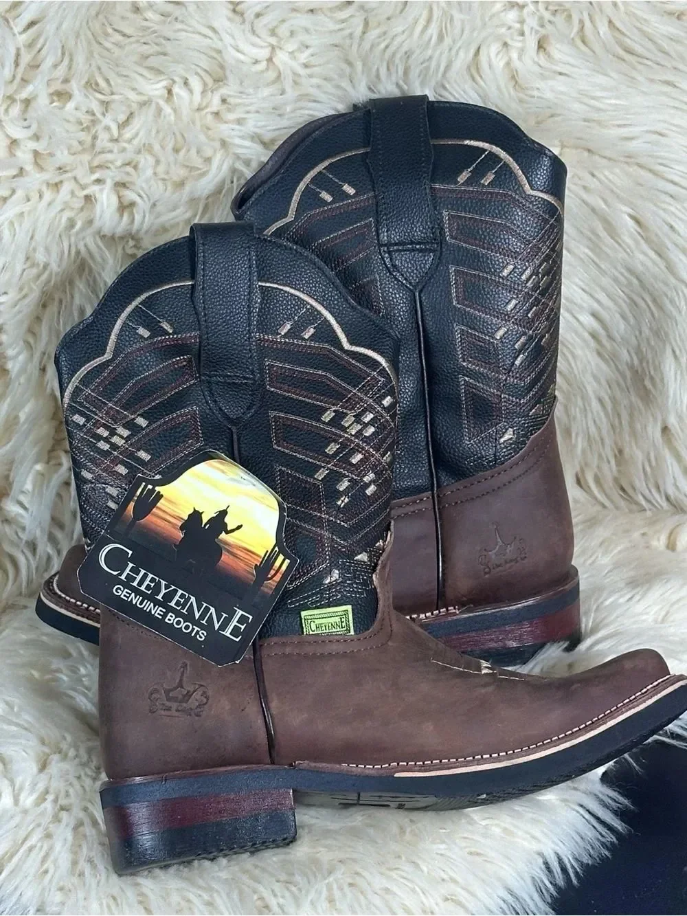 Cheyenne Men's Brown Western Work Boots
